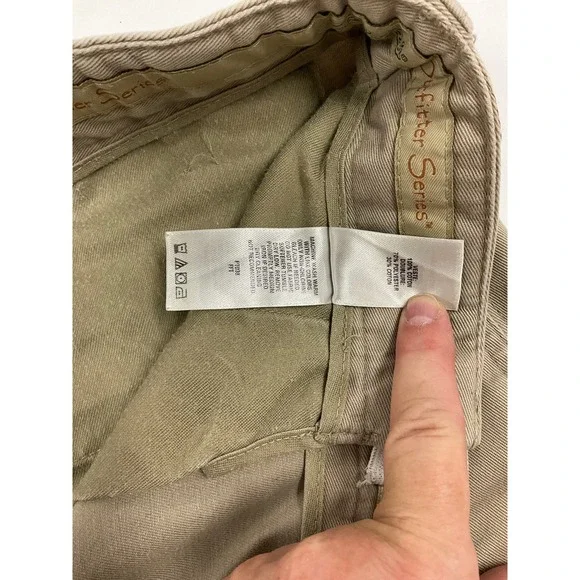 Men's Khaki Cabela's Outfitter Series Pants Adjustable Waist Flat Front 40 X 34 - Picture 7 of 12
